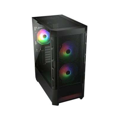 COUGAR CASE MID TOWER AIRFACE RGB BLK 2*140+120mm FAN + CTRL [CGR-5ZD1B-AIR-RGB]