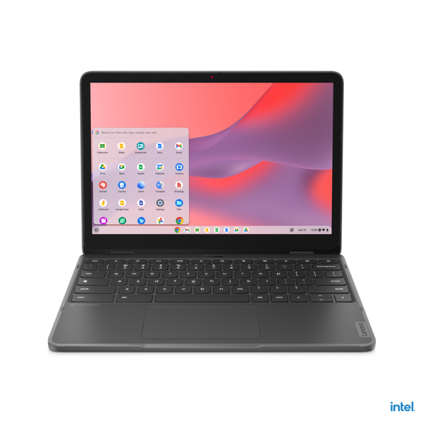 Lenovo 500e Yoga Chromebook 31 cm (12.2") Touch screen WUXGA Intel N N200 8 GB LPDDR5-SDRAM 128 GB eMMC Wi-Fi 6E (802.11ax) ChromeOS Grigio [82W4000KIX]