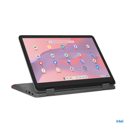 Lenovo 500e Yoga Chromebook 31 cm (12.2") Touch screen WUXGA Intel N N200 8 GB LPDDR5-SDRAM 128 GB eMMC Wi-Fi 6E (802.11ax) ChromeOS Grigio [82W4000KIX]