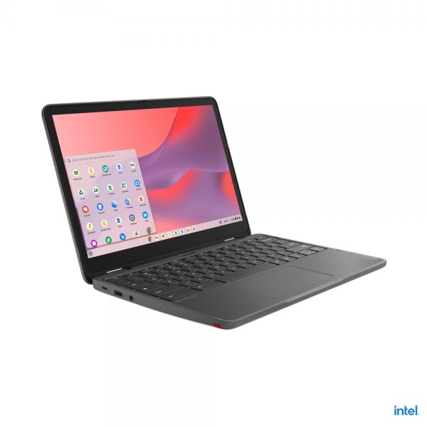 Lenovo 500e Yoga Chromebook 31 cm (12.2") Touch screen WUXGA Intel N N200 8 GB LPDDR5-SDRAM 128 GB eMMC Wi-Fi 6E (802.11ax) ChromeOS Grigio [82W4000KIX]