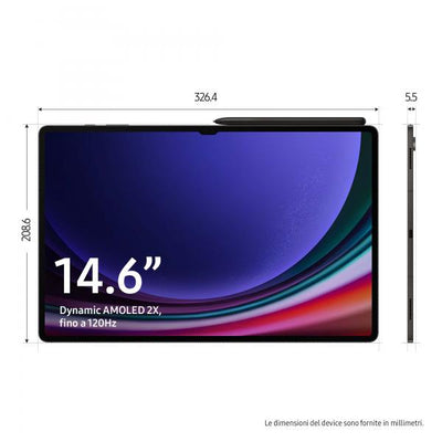 Samsung Galaxy Tab S9 Ultra Tablet AI Android 14.6 Pollici Dynamic AMOLED 2X 5G RAM 12 GB 256 GB Tablet Android 13 Graphite [SM-X916BZAAEUE]
