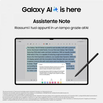 Samsung Galaxy Tab S9 Ultra Tablet AI Android 14.6 Pollici Dynamic AMOLED 2X 5G RAM 12 GB 256 GB Tablet Android 13 Graphite [SM-X916BZAAEUE]