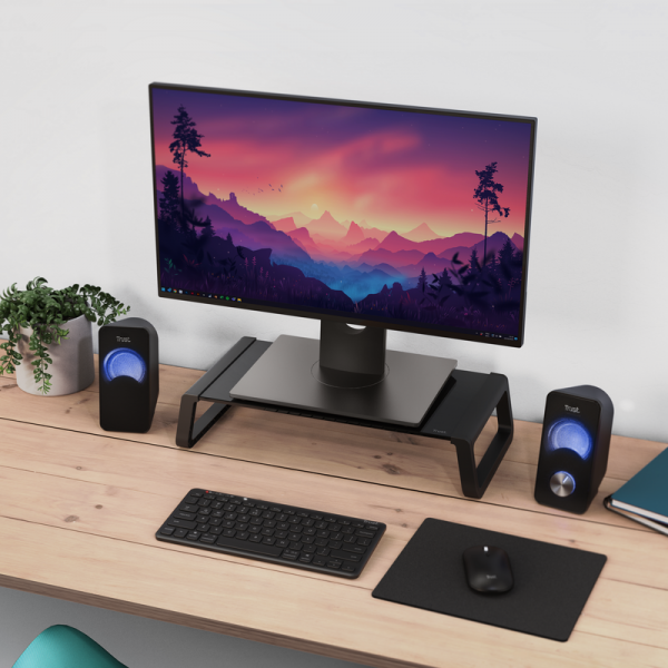 TRUST SUPPORTO PER MONITOR , STAND, NERO [25271]