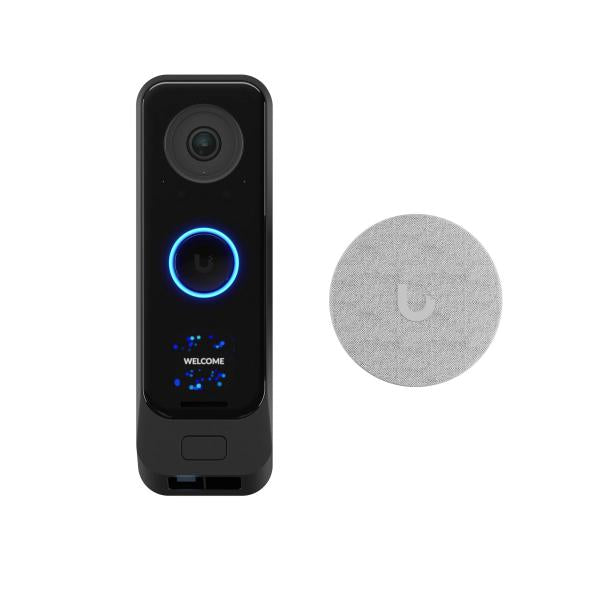 Ubiquiti - UVC-G4 Doorbell Pro PoE Kit - UniFi Doorbell with Improved HDR and low-light performance, Programmable welcome display and secondary package-detection camera, 6 m (20 ft) IR night vision, W [UVC-G4DoorbellProPoEKit]
