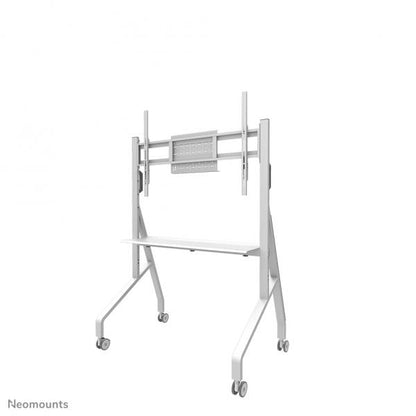 Neomounts MOVE Go TV trolley - 55-86inch - Max 76 kg - Manual 106-136 cm - VESA 100x100-900x600 - incl. hardware shelf - White [FL50-525WH1]