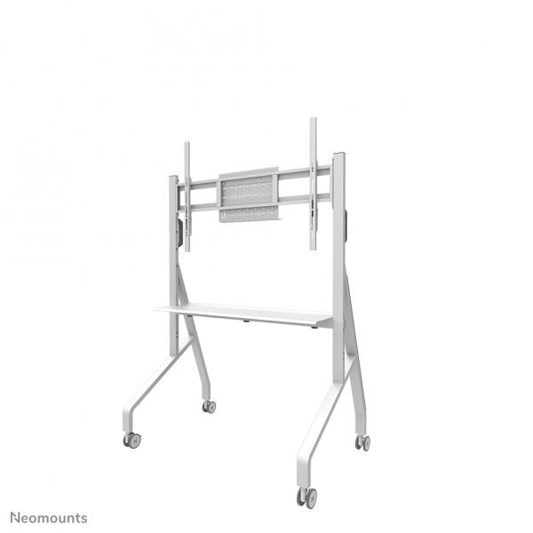Neomounts MOVE Go TV trolley - 55-86inch - Max 76 kg - Manual 106-136 cm - VESA 100x100-900x600 - incl. hardware shelf - White [FL50-525WH1]