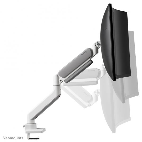 Neomounts Single Monitor Arm - 17-49inch - Gas Spring - Topfix - 180 Degrees - Stop - White [DS70PLUS-450WH1]