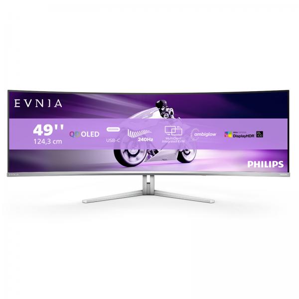 PHILIPS MONITOR CURVO 49 OLED DUAL QHD 32:9 0,03MS 240 HZ 1000 CDM, USB-C DOCK, REG ALTEZZA, DP/HDMI [49M2C8900]