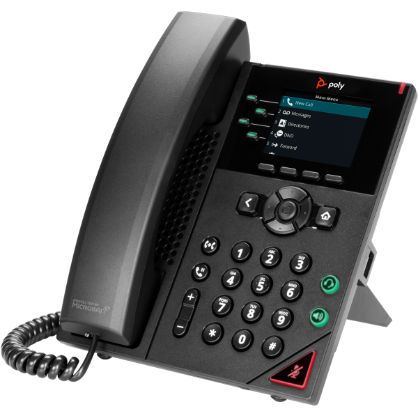 Hp Poly VVX 250 4-Line IP Phone and PoE-enabled [89B62AA#AC3]