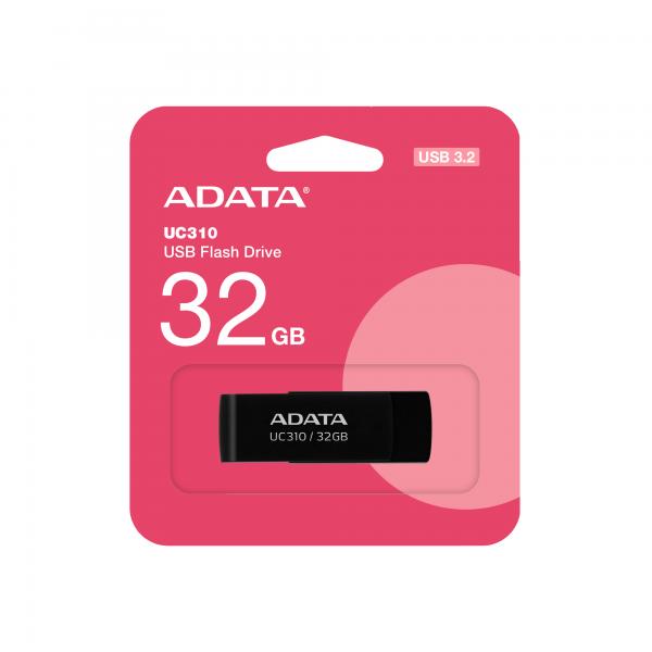 ADATA UC310 unità flash USB 32 GB USB tipo A 3.2 Gen 1 (3.1 Gen 1) Nero [UC310-32G-RBK]