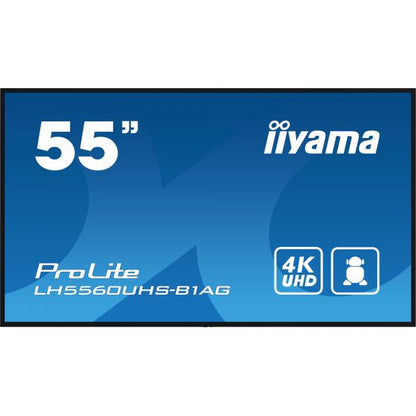 iiyama PROLITE Pannello A digitale 139,7 cm (55") LED Wi-Fi 500 cd/m 4K Ultra HD Nero Processore integrato Android 11 24/7 [LH5560UHS-B1AG]