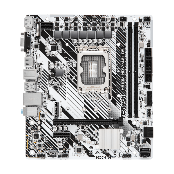 ASROCK MB H610, H610M-HDV/M.2+ D5, LGA 1700, 2DDR5, GLAN, 4SATA3, MATX [H610M-HDV/M.2+ D5]