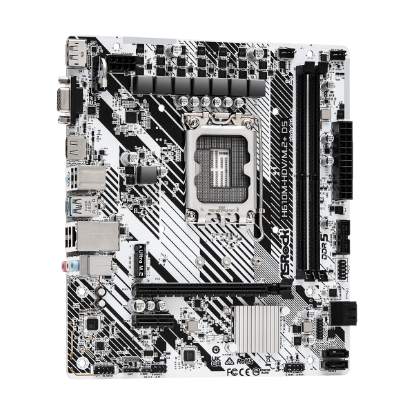 ASROCK MB H610, H610M-HDV/M.2+ D5, LGA 1700, 2DDR5, GLAN, 4SATA3, MATX [H610M-HDV/M.2+ D5]