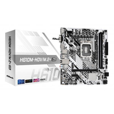 ASROCK MB H610, H610M-HDV/M.2+ D5, LGA 1700, 2DDR5, GLAN, 4SATA3, MATX [H610M-HDV/M.2+ D5]