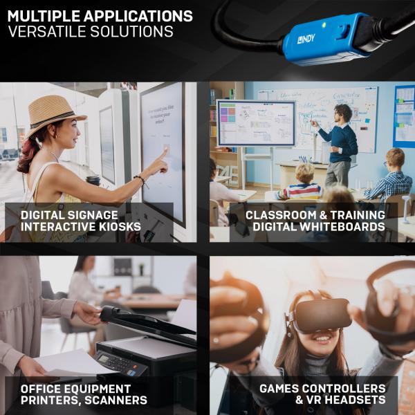 LINDY No. 43381 - Prolunga Attiva USB 3.2 5Gbps C/A Pro, 8m [LIN-43381]