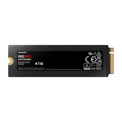 Samsung 990 PRO Heatsink PCIe 4.0 NVMe M.2 SSD 4TB [MZ-V9P4T0CW]