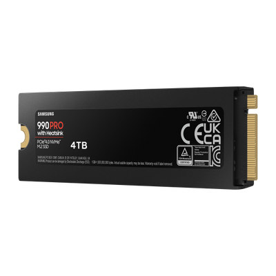 Samsung 990 PRO Heatsink PCIe 4.0 NVMe M.2 SSD 4TB [MZ-V9P4T0CW]