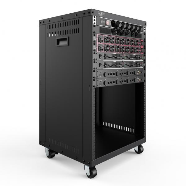 Digitus 16U AVS Rack - 780 x 507 x 460 mm Threaded Mounting Holes - Castors - Black [DN-48001]