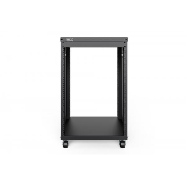 Digitus 16U AVS Rack - 780 x 507 x 460 mm Threaded Mounting Holes - Castors - Black [DN-48001]