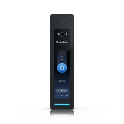 Ubiquiti - UA-G2-Pro-Black - UniFi NFC card reader and intercom, Doorbell for unlock with video of visitor and two-way intercom, PIN unlocking on the screen, IP55 rain resistance (-10 to 45 C) [UA-G2-Pro-Black]