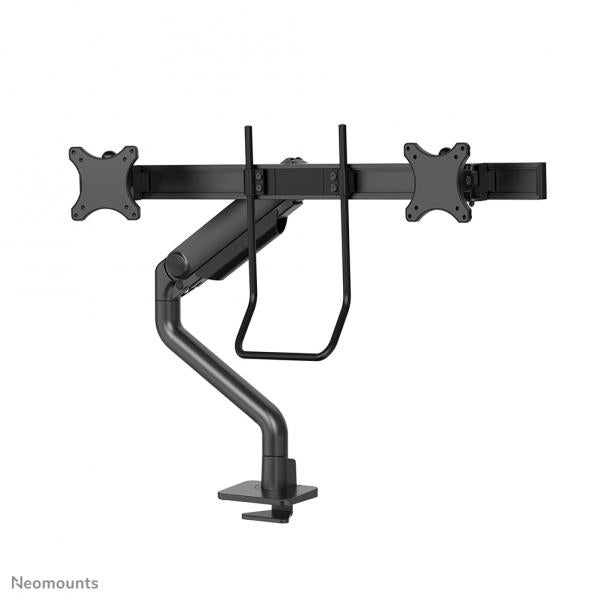 Neomounts NEXT One Dual Crossbar Monitor Arm - 17-32inch - 1-8 kg/screen - Gas Spring - 180 Degrees - Stop Mechanism - Topfix - Black [DS75S-950BL2]