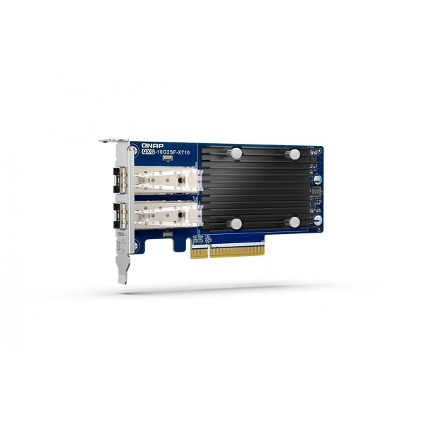 Qnap - Dual-port SFP+ 10GbE network expansion card- low-profile form factor- PCIe Gen3 x8 [QXG-10G2SF-X710]