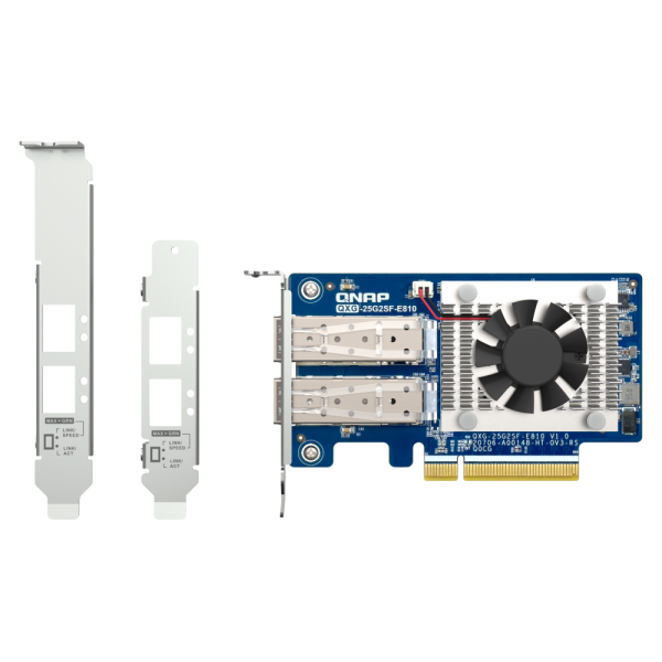 QNAP QXG-25G2SF-E810 scheda di rete e adattatore Interno Fibra 25000 Mbit/s [QXG-25G2SF-E810]