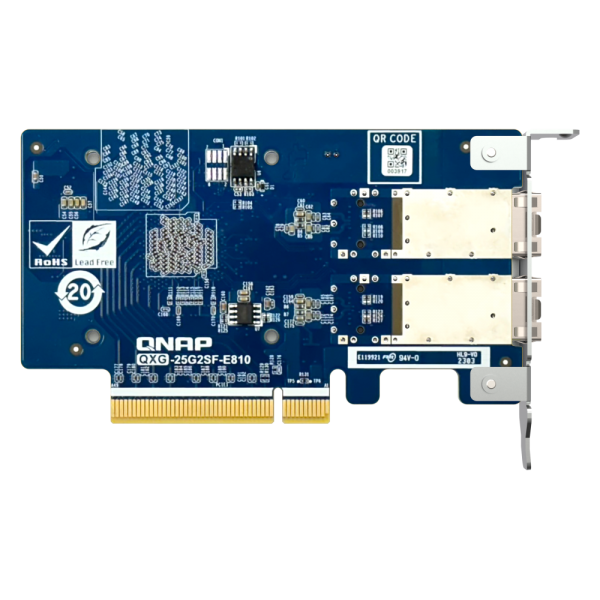QNAP QXG-25G2SF-E810 scheda di rete e adattatore Interno Fibra 25000 Mbit/s [QXG-25G2SF-E810]