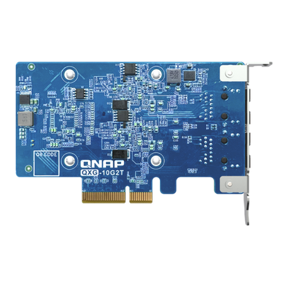 Qnap - Dual-port BASET 10GbE network expansion card- low-profile form factor- PCIe Gen3 x4- Aquantia AQC107 [QXG-10G2T]