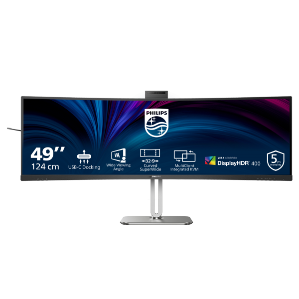Philips Serie 5000 49B2U5900CH/00 Monitor PC 124 cm (48.8") 5120 x 1440 Pixel Dual QHD LCD Nero [49B2U5900CH/00]