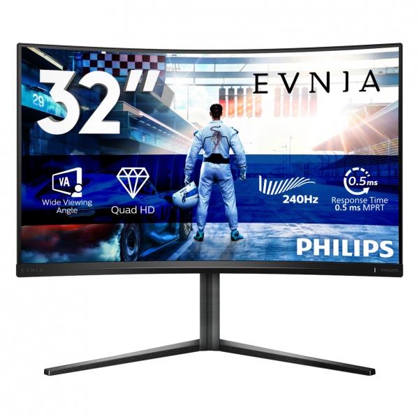 PHILIPS MONITOR GAMING CURVO 32 LED VA 16:9 QHD 0.5MS 500 CDM 240HZ USB-C ALTEZZA DP/HDMI [32M2C5500W]