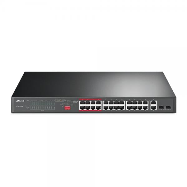 Tp-link 24-Port 10/100 Mbps + 2-Port Gigabit Rackmount Switch with 24-Port PoE+ [TL-SL1226P]