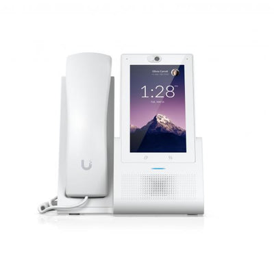 Ubiquiti - UTP-Touch - UniFi Talk G2 Touch with 5" touch display, Ergonomic handset with mute button, Speakerphone, Bluetooth support, PoE in. White version [UTP-Touch-White-U]