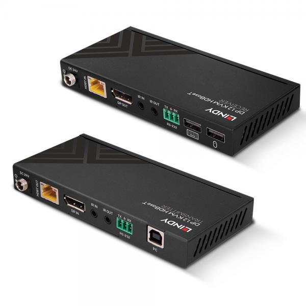 LINDY No. 39385 - Extender HDBaseT Cat.6 KVM DisplayPort 1.2, USB, IR & RS-232, 150m [LIN-39385]