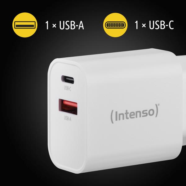 INTENSO ALIMENTATORE FAST 30W 2 ENTRATE USB A + USB C [7803012]