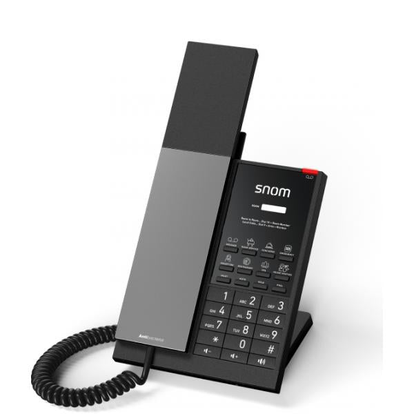 Snom Hospitality Phone HD350W - 1-Line WiFi SIP, cornetta con cavo (PSU included) [00007008]
