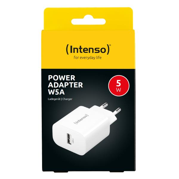 INTENSO ALIMENTATORE 5W 1 ENTRATA USB A BIANCO [7800512]