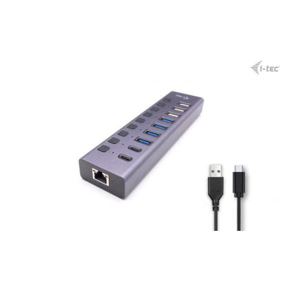 i-tec USB-A/USB-C Charging HUB 9port with LAN + Power Adapter 60 W [CACHARGEHUB9LAN]