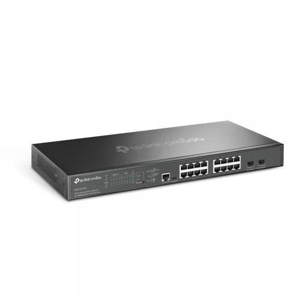TP-Link - SG3218XP-M2 - Omada 16-Port 2.5GBASE-T and 2-Port 10GE SFP+ L2+ Managed Switch with 8x 2.5G PoE+ Ports, 8x 2.5G Non-PoE Ports, 2x 10G SFP+ Slots, RJ45/Micro-USB Console Port, 802.3at/af, 240 [SG3218XP-M2]