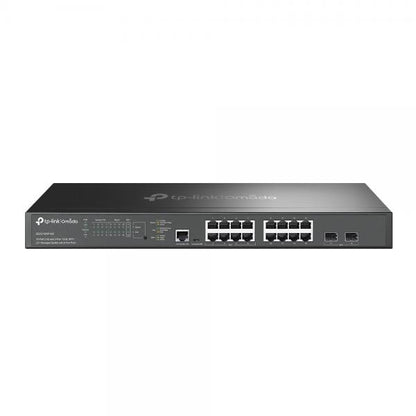 TP-Link - SG3218XP-M2 - Omada 16-Port 2.5GBASE-T and 2-Port 10GE SFP+ L2+ Managed Switch with 8x 2.5G PoE+ Ports, 8x 2.5G Non-PoE Ports, 2x 10G SFP+ Slots, RJ45/Micro-USB Console Port, 802.3at/af, 240 [SG3218XP-M2]