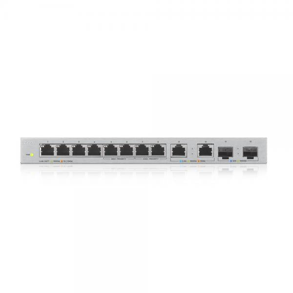 Zyxel XGS1010-12 v2 - 12-Port Gigabit Unmanaged Desktop Switch with 8-Port 1G + 2-Port 2.5G + 2-Port SFP+ [XGS1010-12-ZZ0102F]