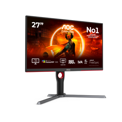 AOC MONITOR GAMING 27 LED VA 16:9 5MS 700CDM 180 HZ PIVOT HDMI/DP [Q27G3XMN/BK]