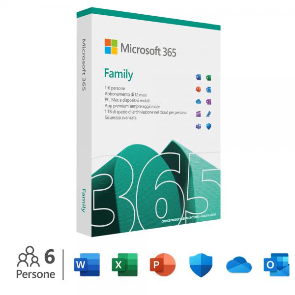 MICROSOFT 365 FAMILY ITA SUBS 1 YR 6 USER 5 DEVICE [6GQ-01932]