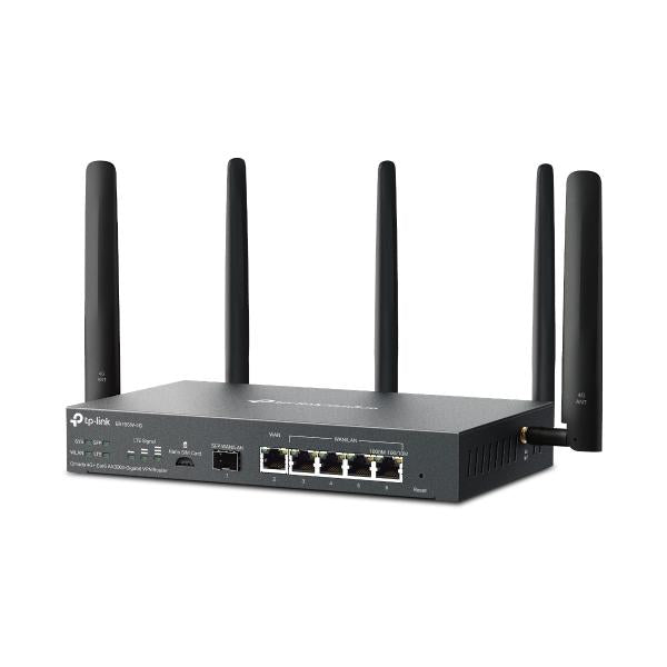 TP-Link - ER706W-4G - Omada 4G+ Cat6 AX3000 Gigabit VPN Router, 1x Gigabit SFP WAN/LAN Port, 1x Gigabit RJ45 WAN Port, 4x Gigabit WAN/LAN RJ45 Ports, 1 Nano SIM slot (4G+ Cat6), 574Mbps at 2.4 GHz + 2 [ER706W-4G]