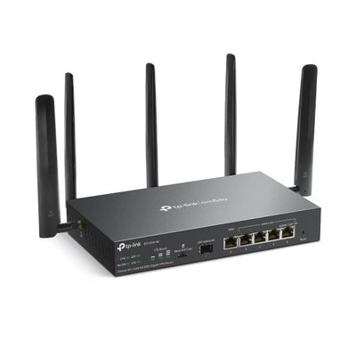 TP-Link - ER706W-4G - Omada 4G+ Cat6 AX3000 Gigabit VPN Router, 1x Gigabit SFP WAN/LAN Port, 1x Gigabit RJ45 WAN Port, 4x Gigabit WAN/LAN RJ45 Ports, 1 Nano SIM slot (4G+ Cat6), 574Mbps at 2.4 GHz + 2 [ER706W-4G]
