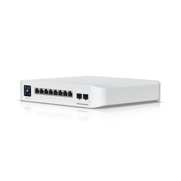 Ubiquiti - USW-Pro-8-POE-EU - UniFi 8 Port Layer 3 switch with 6x GbE PoE+ ports, x2 GbE PoE++ ports, 2x 10G SFP+ ports, 120W total PoE availability [USW-Pro-8-PoE-EU]