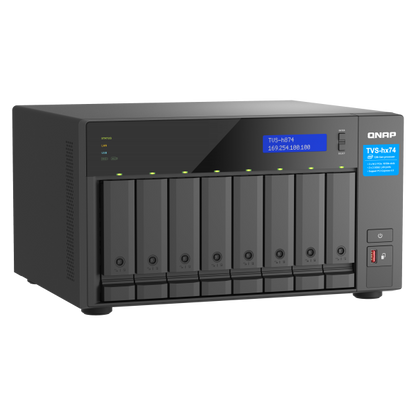 QNAP TVS-H874T-I7-32G server NAS e di archiviazione Tower Collegamento ethernet LAN Nero [TVS-H874T-I7-32G]