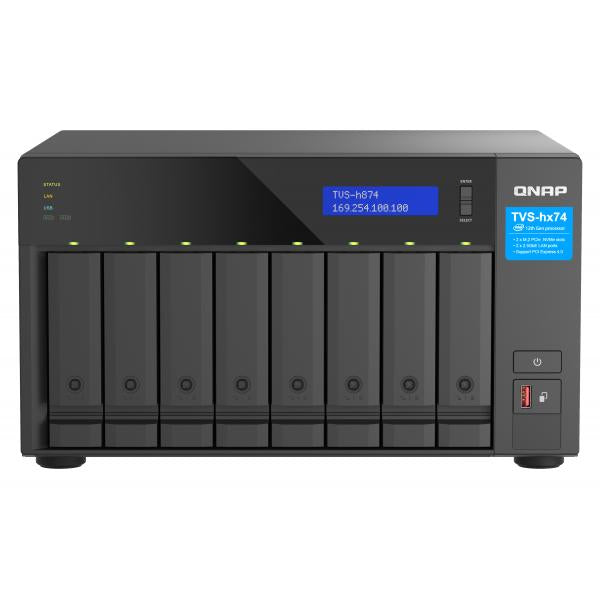 QNAP TVS-H874T-I7-32G server NAS e di archiviazione Tower Intel Core i7 32 GB DDR4 0 TB QNAP QTS Nero [TVS-H874T-I7-32G]