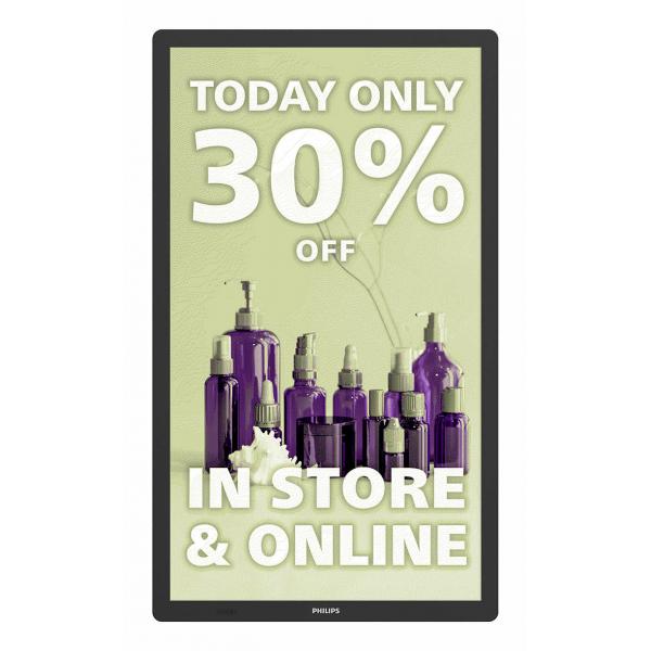 Philips Signage Solutions 25BDL4150I/00 visualizzatore di messaggi Pannello piatto per segnaletica digitale 64,3 cm (25.3") Wi-Fi Nero Processore integrato Android 11 [25BDL4150I/00]