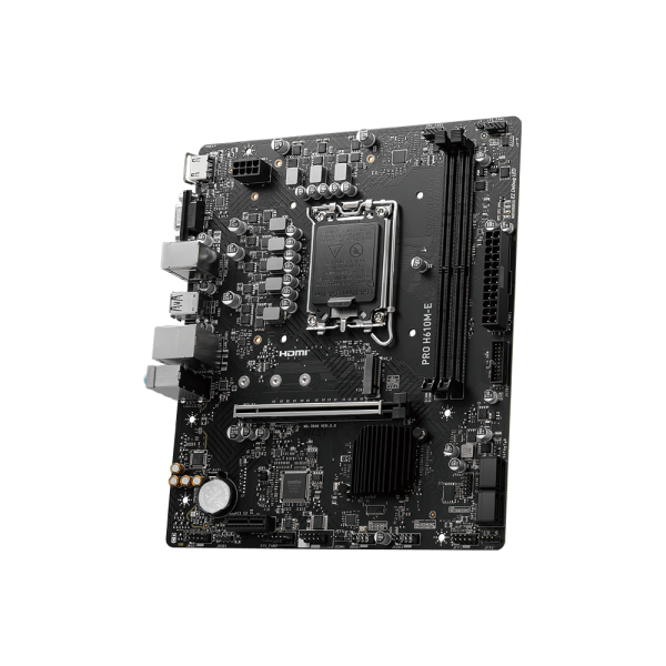 MSI MB H610, PRO H610M-E DDR5, LGA 1700, 2DDR5, 1PCI-EX16,1PCI-EX1,1M.2 GEN4,4SATA3.0,4USB3.2GEN1,8U [PRO H610M-E]